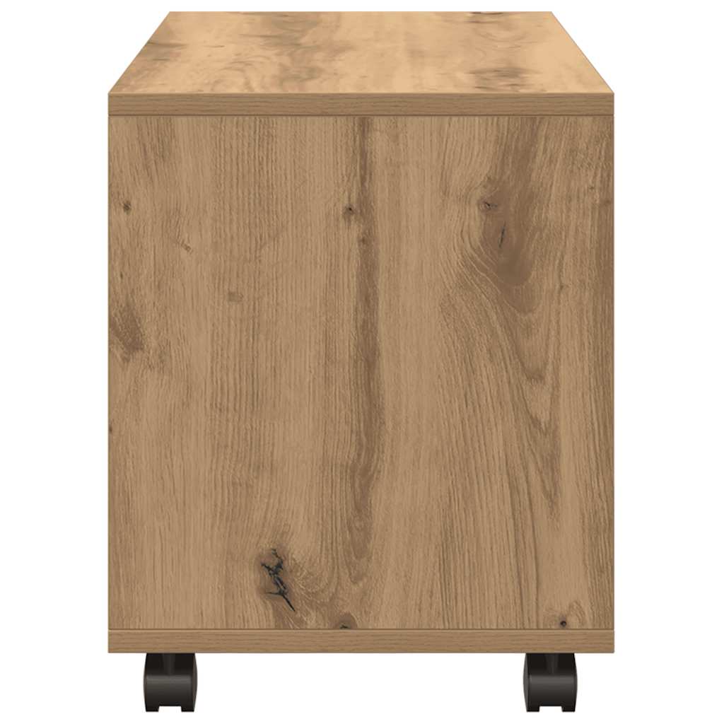  Rolling Cabinet Artisian Oak 72x33x42.5 cm Engineered Wood