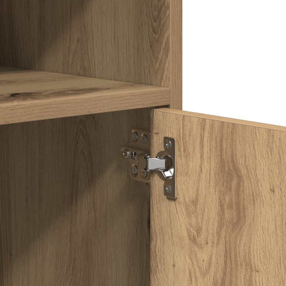 Rolling Cabinet Artisian Oak 60x48x81 cm Engineered Wood