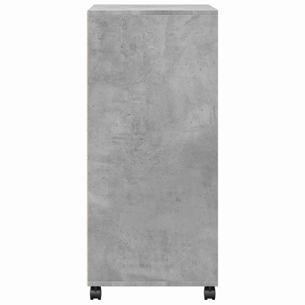 Rolling Cabinet Concrete Grey 55x40x91 cm Engineered Wood