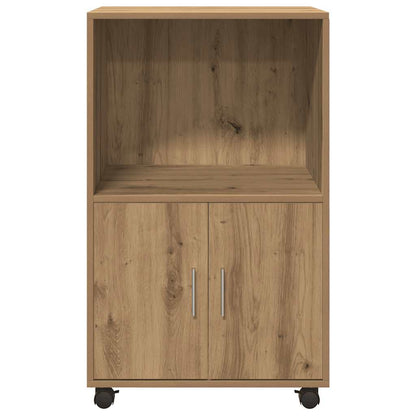 Rolling Cabinet Artisian Oak 55x40x91 cm Engineered Wood