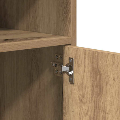 Rolling Cabinet Artisian Oak 55x40x91 cm Engineered Wood