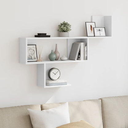 Wall Shelf White 100x15x70 cm Engineered Wood