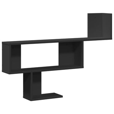 Wall Shelf Black 100x15x70 cm Engineered Wood