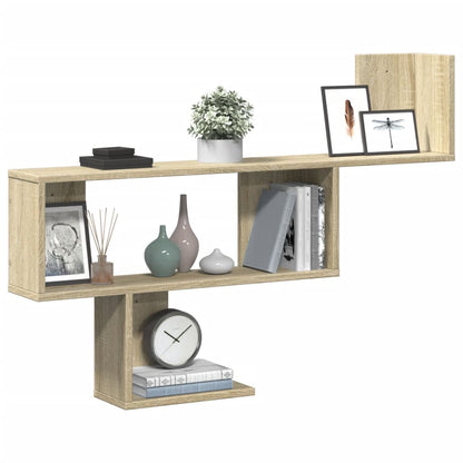 Wall Shelf Sonoma Oak 100x15x70 cm Engineered Wood