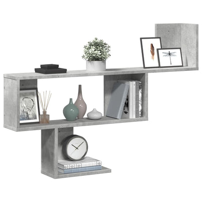 Wall Shelf Concrete Grey 100x15x70 cm Engineered Wood