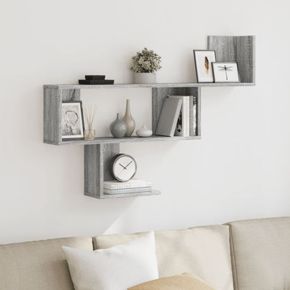 Wall Shelf Grey Sonoma 100x15x70 cm Engineered Wood