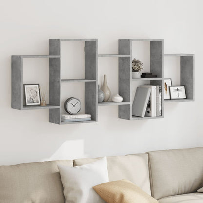 Wall Shelf Concrete Grey 159x18x65 cm Engineered Wood