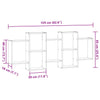 Wall Shelf Grey Sonoma 159x18x65 cm Engineered Wood