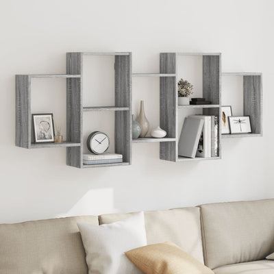 Wall Shelf Grey Sonoma 159x18x65 cm Engineered Wood