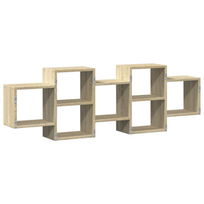 Wall Shelf Sonoma Oak 129x18x42 cm Engineered Wood