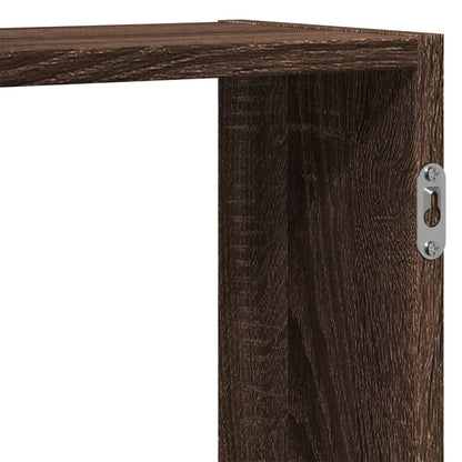 Wall Shelf Brown Oak 129x18x42 cm Engineered Wood