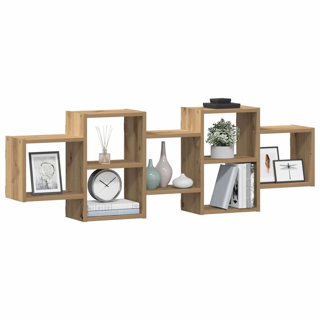Wall Shelf Artisian Oak 129x18x42 cm Engineered Wood