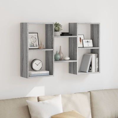 Wall Shelf Grey Sonoma 96x18x60 cm Engineered Wood
