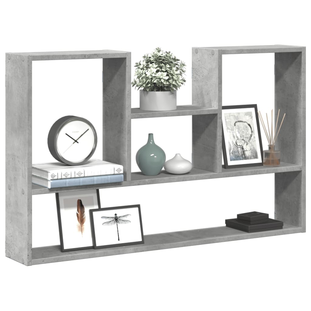 Wall Shelf Concrete Grey 99x15x60 cm Engineered Wood