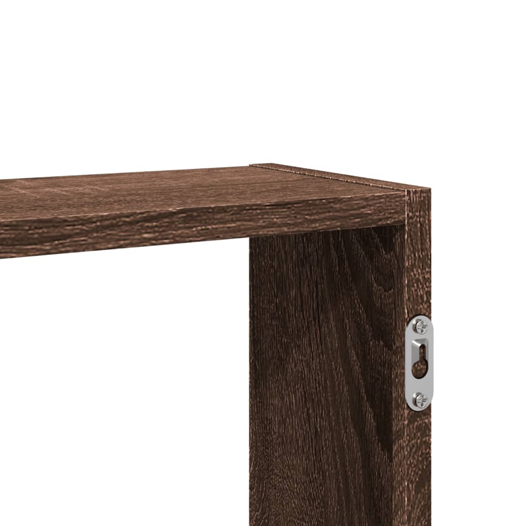 Wall Shelf Brown Oak 99x15x60 cm Engineered Wood