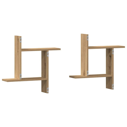 Wall Shelves 2 pcs Artisian Oak 50x12x50 cm Engineered Wood