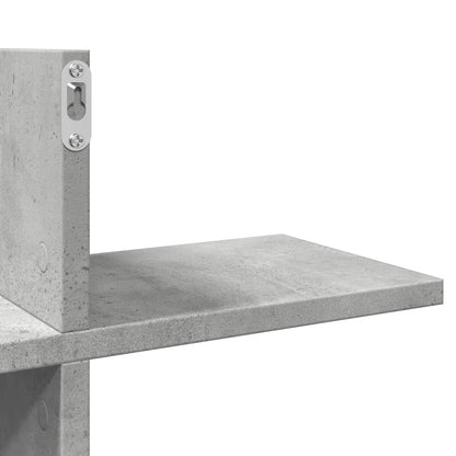 Wall Shelf Concrete Grey 124.5x18x60.5 cm Engineered Wood