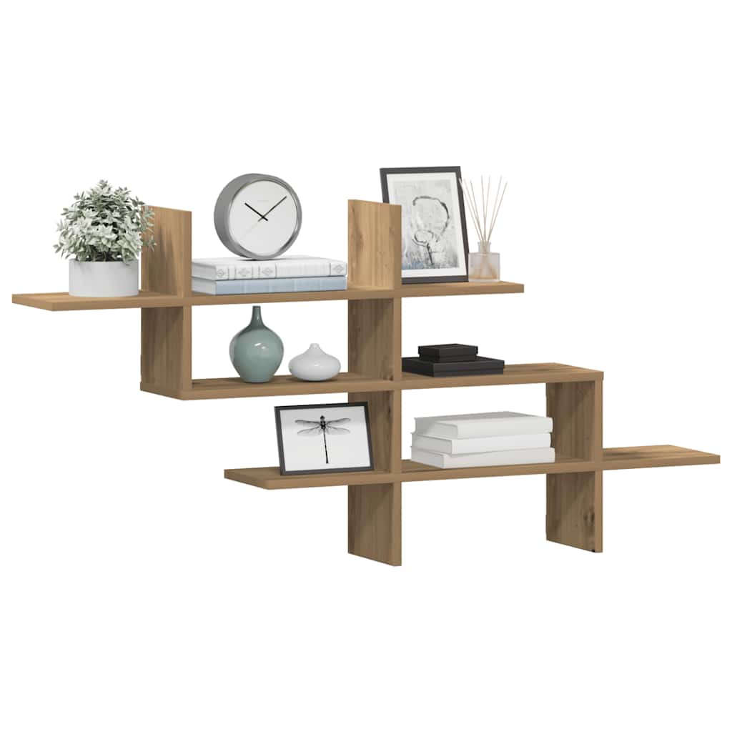 Wall Shelf Artisian Oak 124.5x18x60.5 cm Engineered Wood