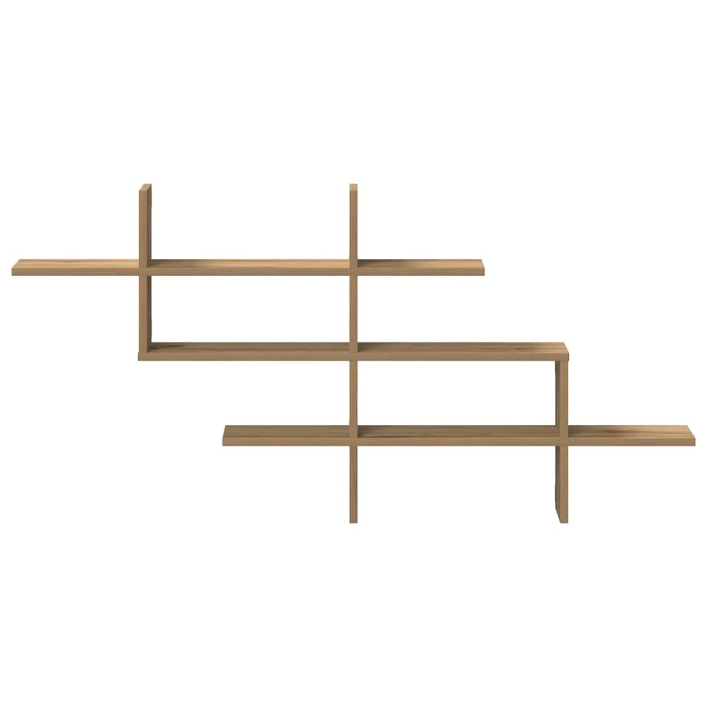 Wall Shelf Artisian Oak 124.5x18x60.5 cm Engineered Wood
