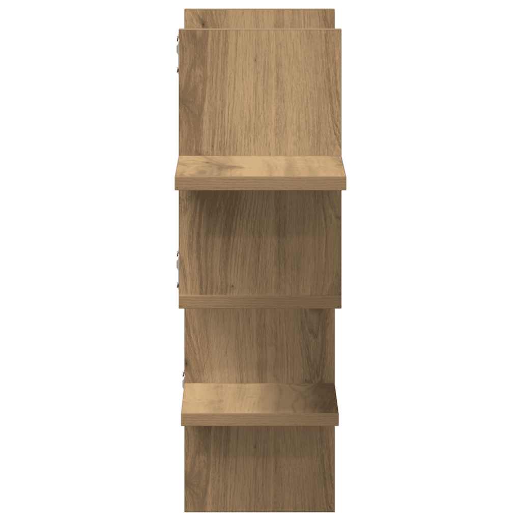 Wall Shelf Artisian Oak 124.5x18x60.5 cm Engineered Wood