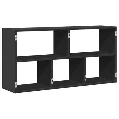 Wall Shelf Black 100x25x50 cm Engineered Wood