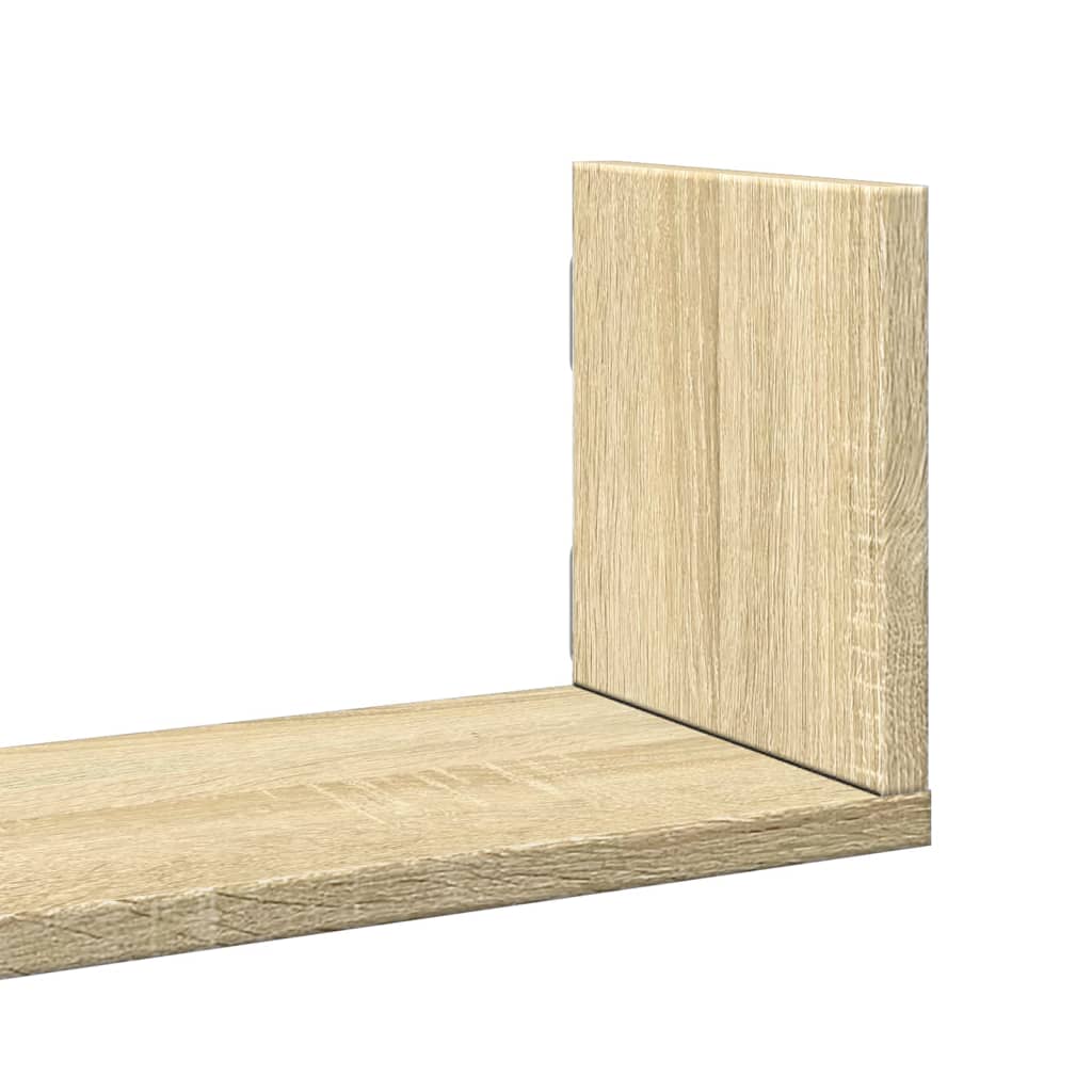 Wall Shelves 3 pcs Sonoma Oak 58x18x18 cm Engineered Wood