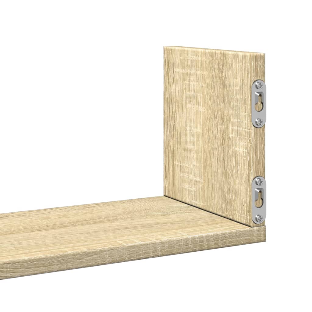 Wall Shelves 3 pcs Sonoma Oak 58x18x18 cm Engineered Wood