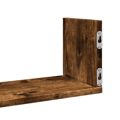 Wall Shelves 3 pcs Smoked Oak 58x18x18 cm Engineered Wood