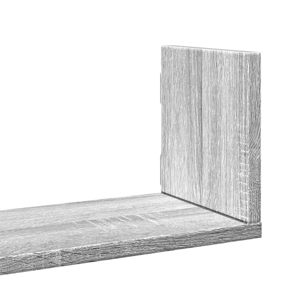 Wall Shelves 3 pcs Grey Sonoma 58x18x18 cm Engineered Wood