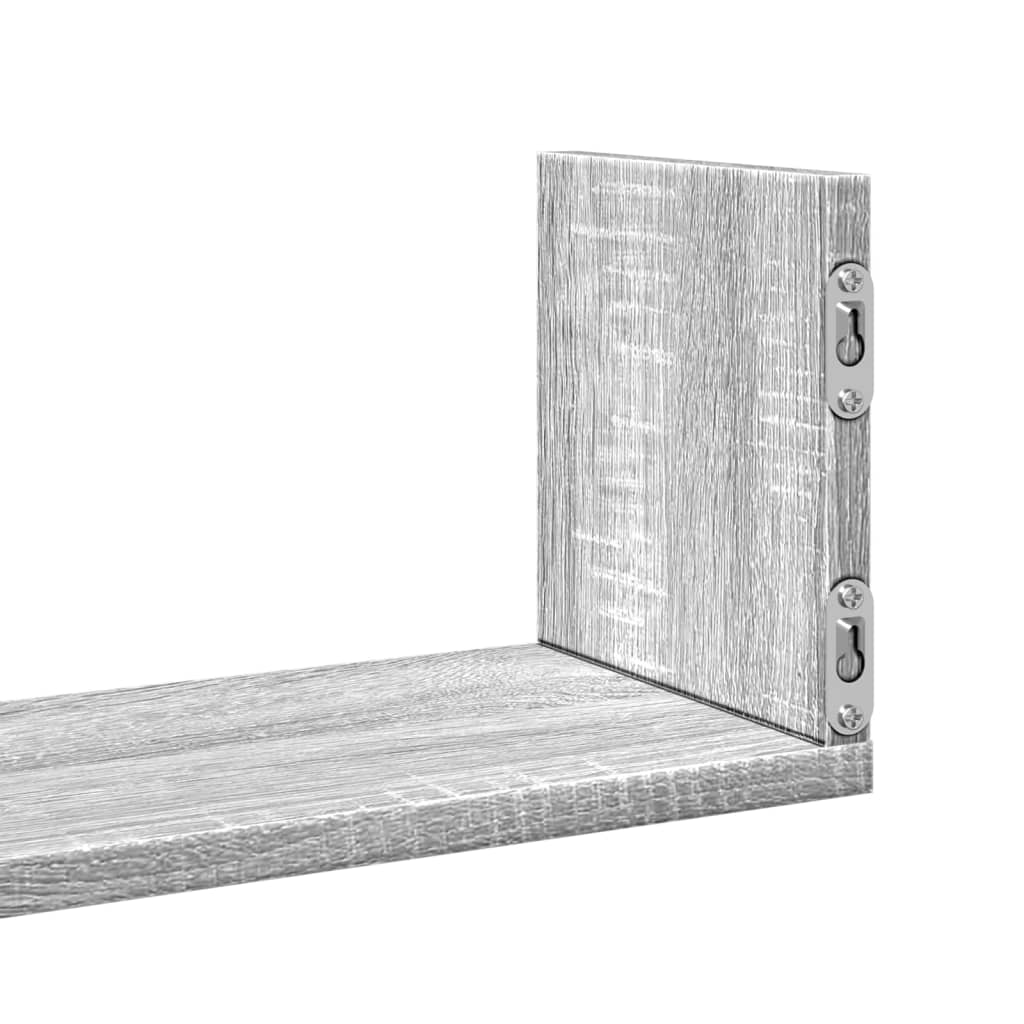 Wall Shelves 3 pcs Grey Sonoma 58x18x18 cm Engineered Wood