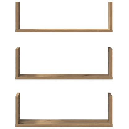 Wall Shelves 3 pcs Artisian Oak 58x18x18 cm Engineered Wood