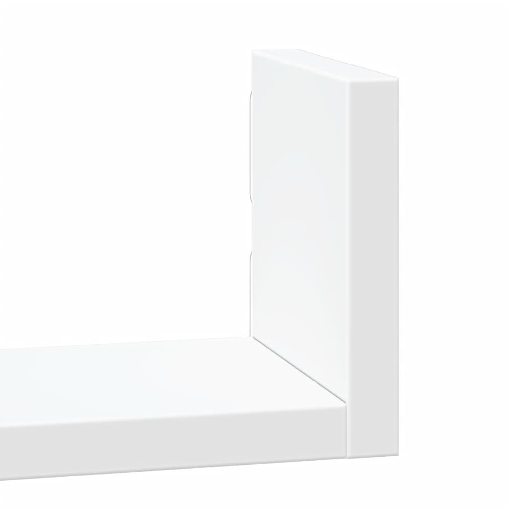 Wall Shelf 3 pcs White Engineered Wood