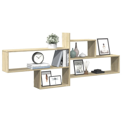 Wall Shelf Sonoma Oak 167.5x18x68 cm Engineered Wood