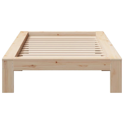 Bed Frame | Natural wood colour | Solid pine wood, Plywood slats | Single