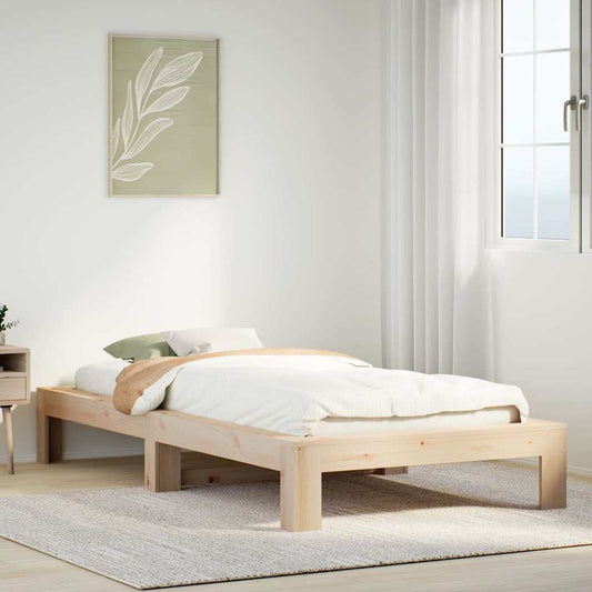 Bed Frame without Mattress 100x200 cm Solid Wood Pine
