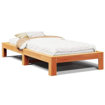 Bed Frame | Wax Brown | Solid Pine Wood, Plywood | Single | Bed Frame