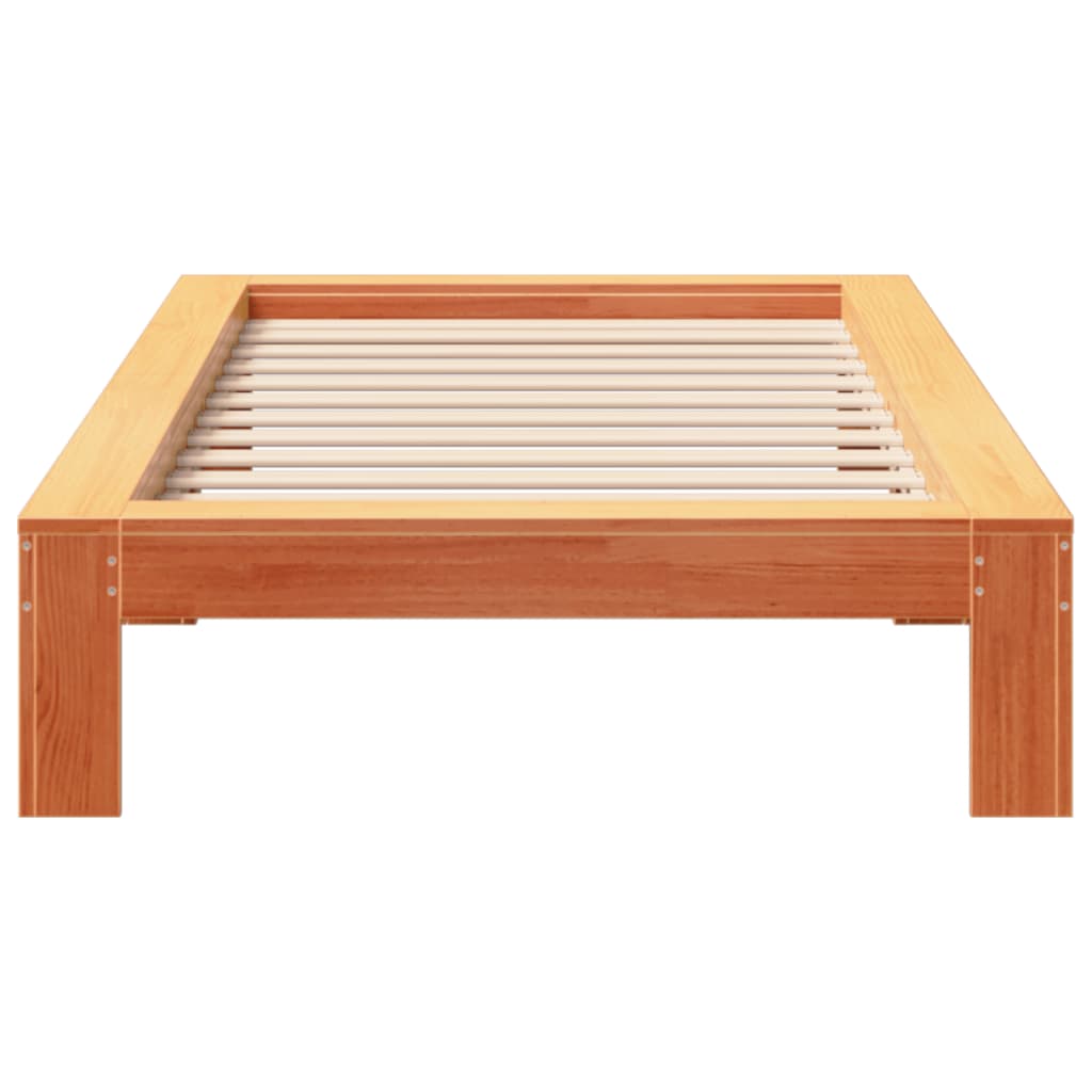 Bed Frame | Wax Brown | Solid Pine Wood, Plywood | Single | Bed Frame