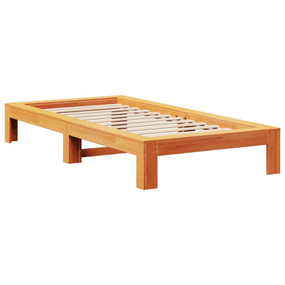 Bed Frame | Wax brown | Solid pine wood, Plywood | Small Single | Modern