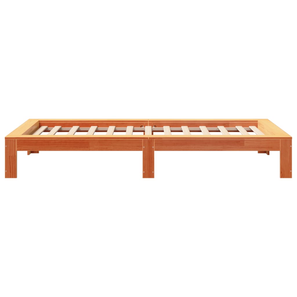 Bed Frame | Wax brown | Solid pine wood, Plywood | Small Single | Modern
