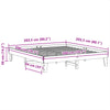 Bed Frame without Mattress White 200x200 cm Solid Wood Pine