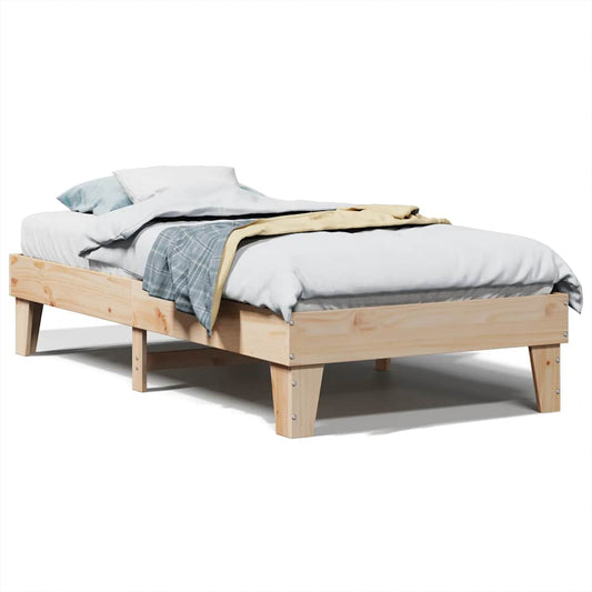 Bed Frame without Mattress 90x190 cm Single Solid Wood Pine