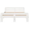 Bed Frame without Mattress White 200x200 cm Solid Wood Pine