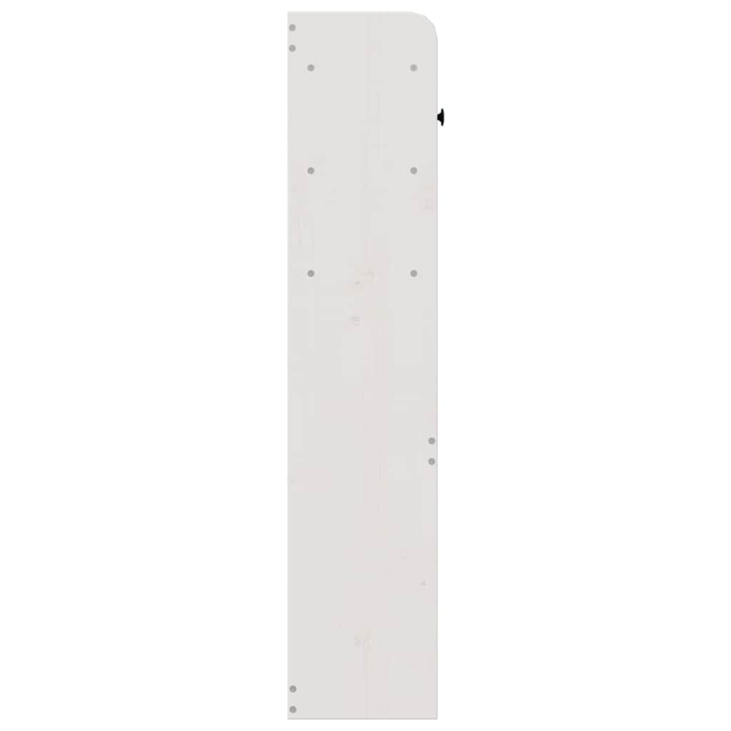 Headboard with Storage White 180 cm Solid Wood Pine