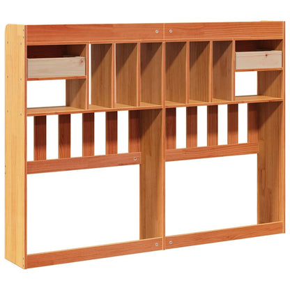 Headboard with Storage Wax Brown 150 cm Solid Wood Pine