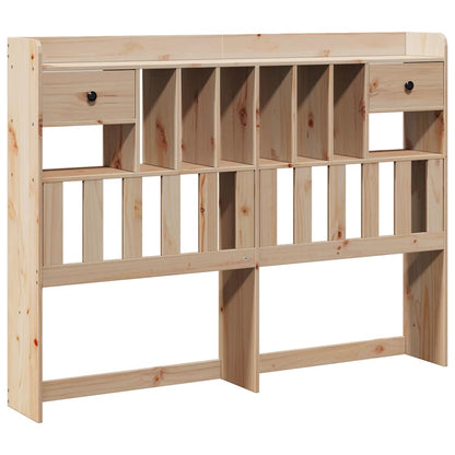 Headboard with Storage 140 cm Solid Wood Pine