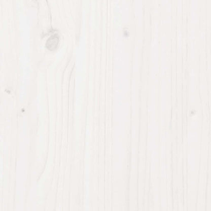 Headboard with Storage White 135 cm Solid Wood Pine