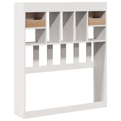 Headboard with Storage White 90 cm Solid Wood Pine