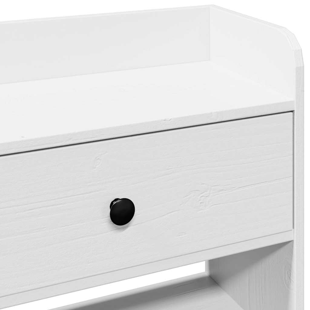 Headboard with Storage White 90 cm Solid Wood Pine