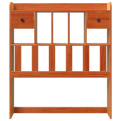 Headboard with Storage Wax Brown 75 cm Solid Wood Pine