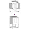 Bedside Cabinet Black 36x39x60.5 cm Cold-rolled Steel